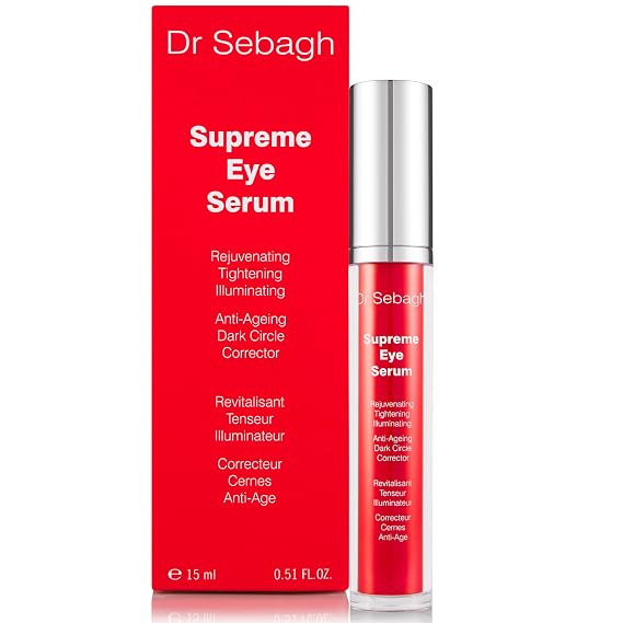 Dr Sebagh Supreme Eye Serum (0.51 fl oz) - Advanced Roll-On Formula - Designed to Aid Smoother Younger & Firmer-Looking Skin - Helps Reduce Puffiness Circles Fine Lines & Wrinkles - Boosts Elasticity