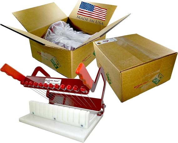Essential Depot R.E.D. Soap Cutter - Long Loaf - Precisely and Accurately Cuts 1 Inch Bars - Made in the U.S.A.