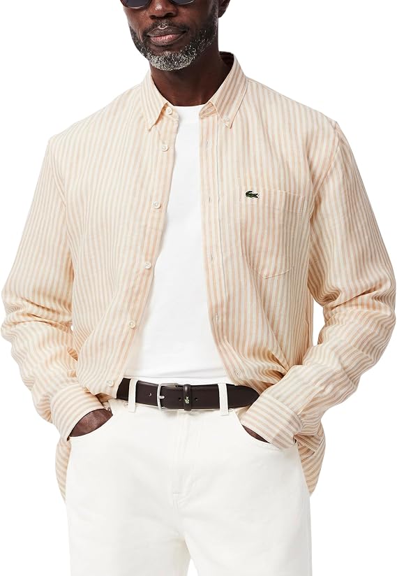 Lacoste Men's Regular Fit Linen Shirt