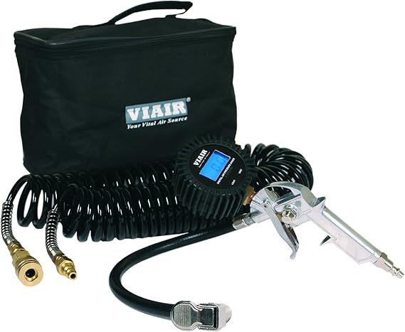 Viair 00044 Digital Inflation Kit with 2.5" Digital Tire Gun, 30' Hose and Carry Bag