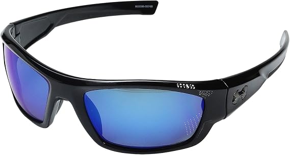 Under Armour Force Sunglasses, Black/Gray Polarized Lens, 60 mm
