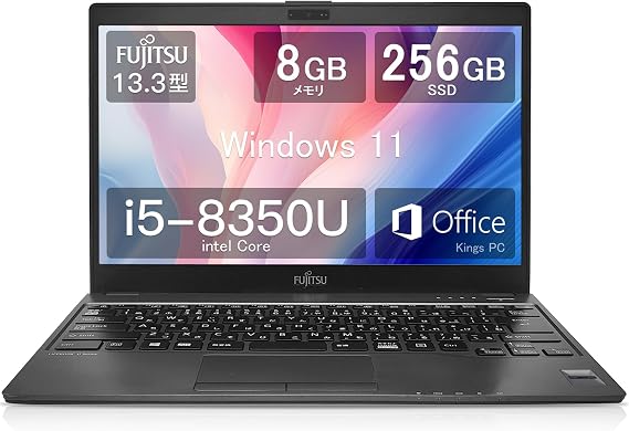 Refurbished Fujitsu LifeBook U938 Laptop Intel Core i5-8350U 1.7 GHz / SSD / Windows 11 office / Thin / Lightweight / Chromebook FHD 1920 x 1080 / 13.3 inch Fingerprint Authentication / HDMI / Web Camera / WIFI / Bluetooth, High Performance Ready-To-fit 8GB+SSD256GB