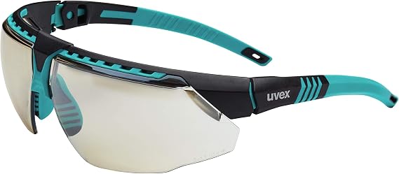 Honeywell Uvex Avatar Safety Glasses, Teal Frame with SCT-Reflect 50 Lens & Anti-Scratch Hardcoat (S2884)