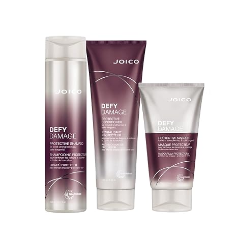 Joico Defy Damage Protective Set | For Color-Treated Hair | Strengthen Bonds & Preserve Hair Color | With Moringa Seed Oil & Arginine