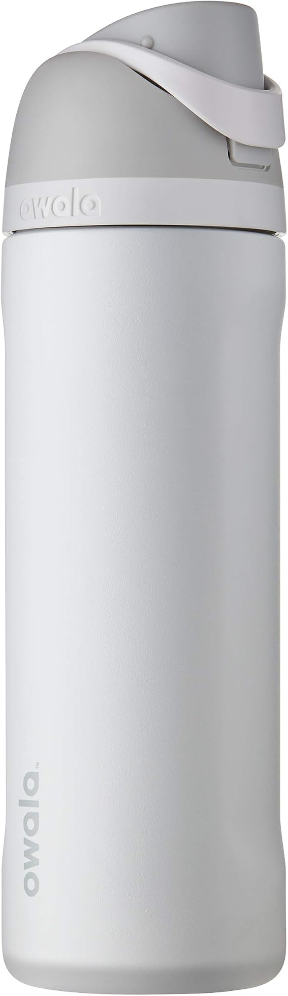 Owala FreeSip Insulated Stainless Steel Water Bottle with Push Button and Built-in Straw, 710 ml, Shy Marshmallow