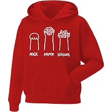 Snapit Inspired Rock Paper Scissors Hoodie Mens pullover hooded top for Uk Men/Women/Kids Cat Paws Best Gift for Cat Lovers