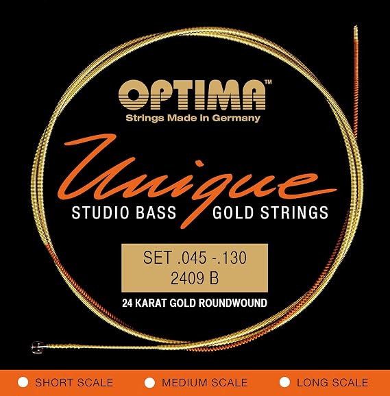 Optima 2409B UNIQUE Studio Bass GOLD Strings, 5-string