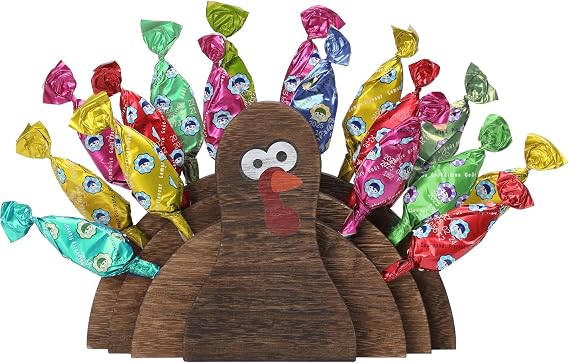 Thanksgiving Decor, Wooden Turkey Lollipop Holder, Cake Pop Stand | Candy Table Display, Fall Decor for Home, Fireplace Shelf Decoration For Home