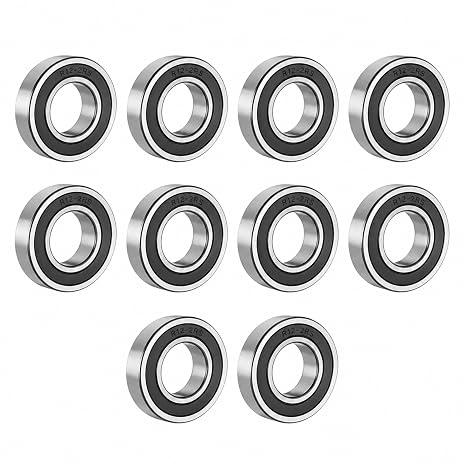 R12-2RS Ball Bearings 3/4" x1-5/8 x7/16 10 Pack, Double Sealed Pre-Lubricated Deep Groove Bearings for Motors, Mini Bikes, Wheels, Pool Pumps, Power Tools