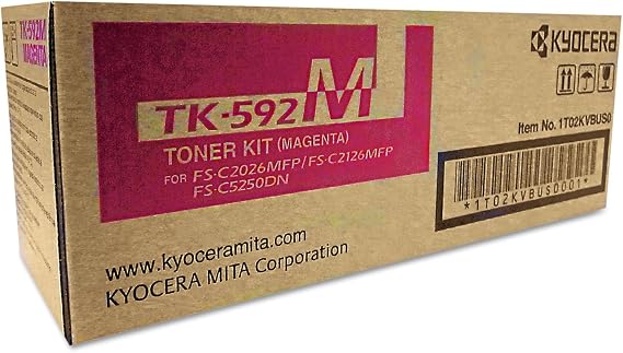 mita Kyocera TK592M TK592M Toner, 5,000 Page-Yield, Magenta (KYOTK592M)