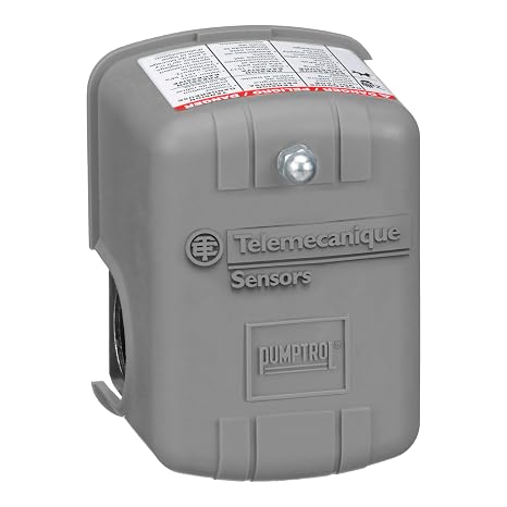 Schneider Electric Square D by Schneider Electric 9013FYG2J20 Air-Pump Pressure Switch, NEMA 1, 20-40 psi Pressure Setting, 20-65 psi Cut-Out, 15-30 psi Adjustable Differential