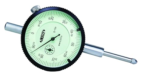 INSIZE 2307-055 Dial Indicator, .5", Graduation .0005"