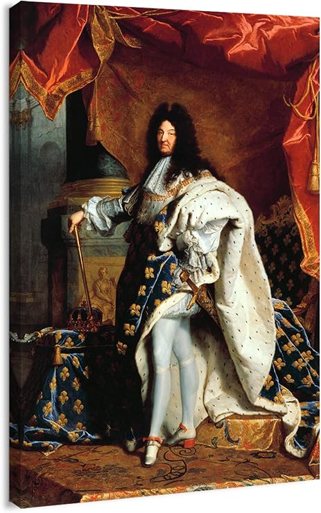 Canvas Print Wall Art - Portrait of King Louis XIV of France - 24x36 inches