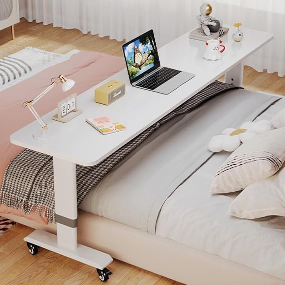 Bed Desk Over The Bed Table with Wheels Overbed Table Over The Bed Desk Over Bed Table Mobile Desk Bed Table with Wheels Computer Table for Bed Adjustable Height