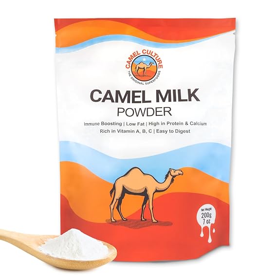 Camel Culture Dry Camel Milk Powder (200 g) Nutrient-Rich Health Drink | Low-Lactose Powdered Milk Packets, Pasteurised Traditional Dairy Alternative, Grassfed Milk Powder for Recipes, Smoothies