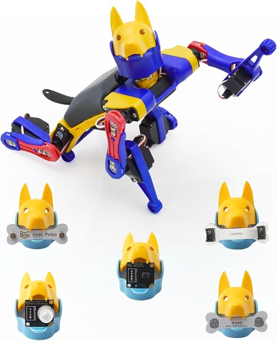 Petoi Bittle X (Pre-Assembled) Robot Dog with Sensor Pack | Coding Robotics Kit | Voice-Controlled IoT Quadruped | Programmable, Open-Source Legged Pet