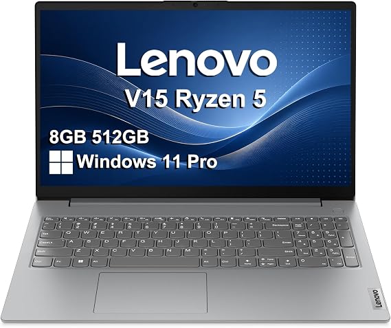 Lenovo Laptop Computer V15, AMD Ryzen 5 7520U, 8GB RAM, 512GB SSD