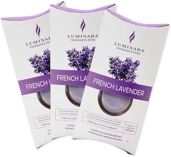 Luminara Fragrance Diffusing Pods, Set of 3 (Lavender), Natural Home Scent Refills, Air Purifying Reed Diffuser Alternative for Room Ambiance