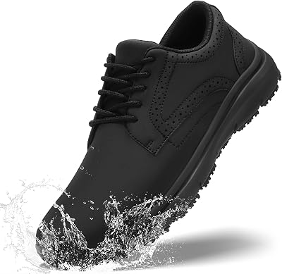 Mens Non Slip Work Shoes Food Service Chef Kitchen Lightweight Slip Resistant Working Waterproof Sneakers Comfortable Working Footwear