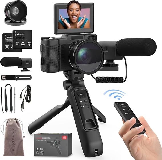 Digital Camera with Powerbank Tripod Grip Extra Lens