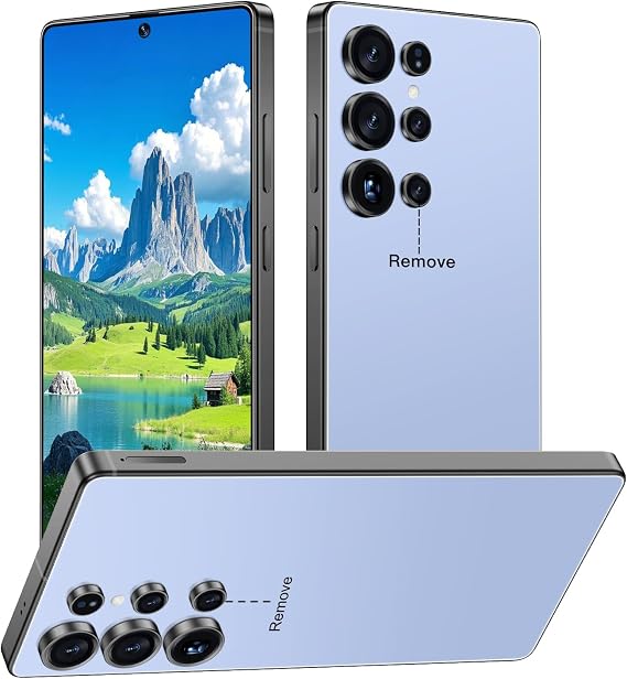 I25 Ultra 5G Unlocked Smartphone,16GB+512GB 7000mAh Fully Cell Phone for Android 14, 6.99" HD Screen Unlocked Cell Phone, 68MP+108MP Dual Camera/Dual SIM/Fingerprint (Titanium Blue)