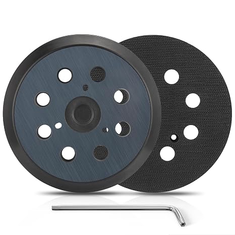 Orbital Sander Pad Replacement for Porter Cable 382, 2 Pack | 5 Inch 8 Hole Hook and Loop Sand Pad Compatible with Porter Cable Model 343 343k 390 390k 385 Palm Random Orbital Sander