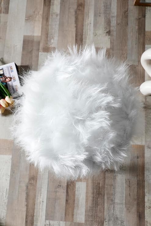 Soft Session Gold Leg Sofa Chair Decorative Bench Fluffy Medium Puff&Sofa Bench&Puff&Sitting Bench (Chrome Leg)