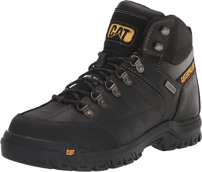 Caterpillar Men's Threshold Waterproof Steel Toe Construction Boot, Black, 6.5, Black
