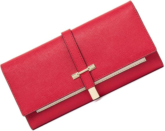 CLUCI Leather Wallet for Women Slim Designer Trifold Ladies Credit Card Holder