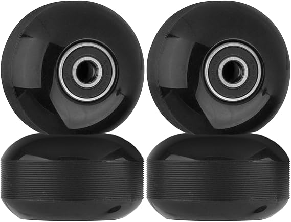 NONMON Skateboard Wheels 52 mm 95A with Bearings 608 RS ABEC-9, Replacement Wheels Set with Ball Bearings for Skateboard Road Tricks Cruiser Double Kick Complete Boards, Pack of 4