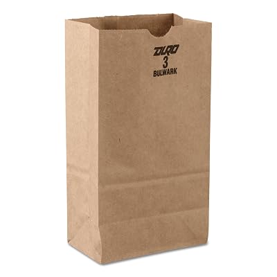 Duro Hilex 83309 3-lb Capacity, 4-34 Length x 2-1516 Width x 8-916 Height, Kraft Grocery Bag Pack of 500