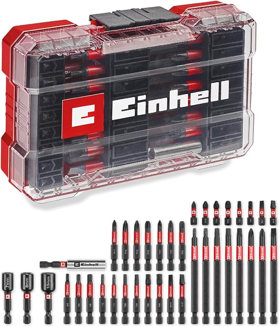 Orijinal Einhell M-CASE 38-Parça Darbeye Dayanıklı Uç Seti (25 mm, 50 mm Ve 90 mm Uçlar, Altıgen Lokmalar, 60 mm Uç Tutucu, Saklama Kutusu Dahil) - 49109250