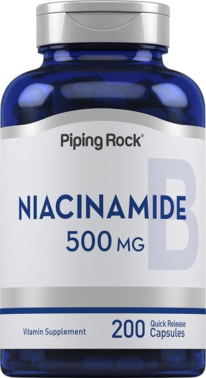 Piping Rock Niacinamide 500mg | 200 Capsules | Vitamin B3