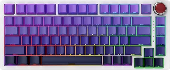 FKZ YK82 Aluminum Mechanical Keyboard,75% Gasket Mount Hot Swap Tri-Mode Wireless BT5.0/2.4GHz/USB-C Custom RGB Gaming Keyboard with Gradient Side