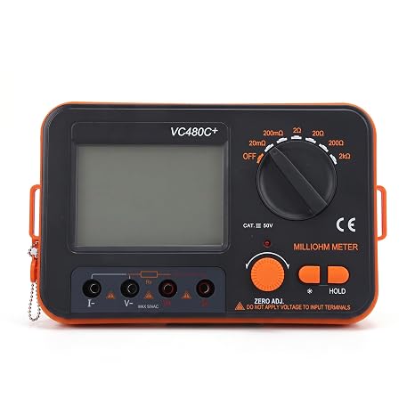 6Gear Digital Milliohmmeter, 4Wire Measurement DC Low Tester