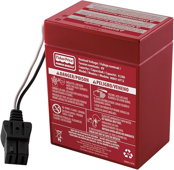 Power Wheels 6-Volt Rechargeable Replacement Battery