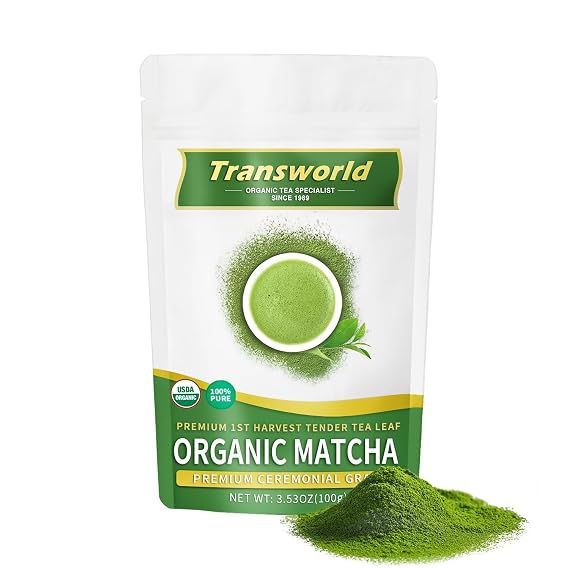Organic Matcha Green Tea Powder First Harvest Ceremonial Grade 100% Pure Premium Matcha for Drinking and Latte No Additives 3.53oz(100g) Jiuyu