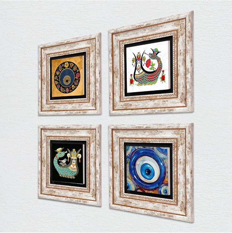Pinecone Stone Nazar, Şahmeran Taş Duvar Tablosu - Çerçeveli Taş Tablo - Dekoratif Duvar Sanatı - Modern Ev ve Ofis Duvar Dekoru K4-1514