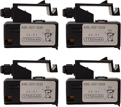 4Pcs 3V 1750mAh A98L-0031-0028 Replacement Lithium Battery for A98L-0031-0028, A02B-0323-K102 Battery
