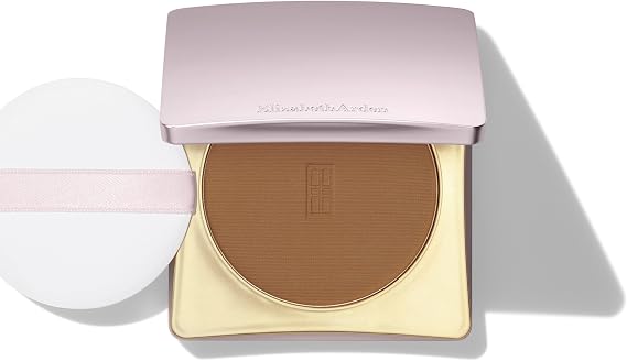 Elizabeth Arden Flawless Finish Skincaring Pressed Powder Mattifying Makeup (9.9g) in Bronze, complexion enhancing foundation, setting powder for face