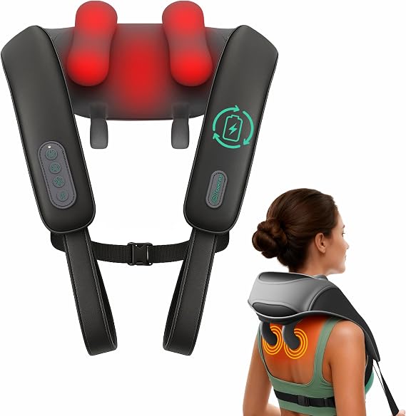 Snailax Cordless Neck & Shoulder Massager with Heat, 4D Deep Kneading, 2026