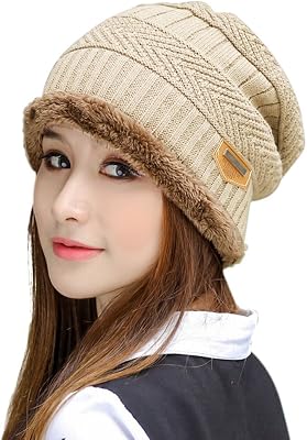 HINDAWI Winter Hats for Women & Men Slouchy Beanie Skull Caps Warm Snow Ski Knit Hat Cap