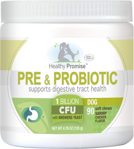 Four Paws Healthy Promise Pre & Probiotics for Dogs, 90 Count