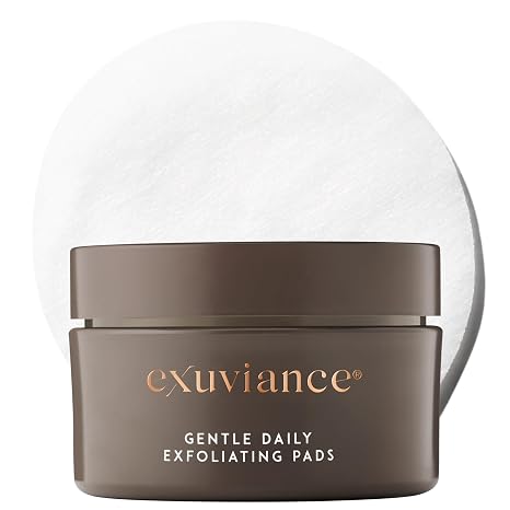 EXUVIANCE Gentle Daily Exfoliating Face Pads | PHA Toner & Resurfacing Pore Pads with Vitamin C & E, Green Tea & Cucumber Extracts, 60 pads