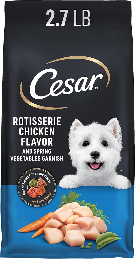 Cesar Small Breed Dry Dog Food, Chicken & Spring Vegetables Flavor, 2.7 lb