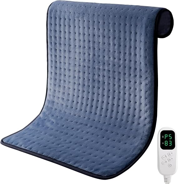 Heat Pad, 32"x16" Kdti Electric Heating Pad for Back Shoulder Neck, Fast Heating Technology, 6 Heat Level and 4 Timer Setting, Auto Shut Off, Ultra Soft Machine Washable