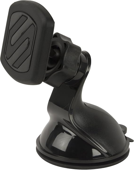 Scosche MAGWSM2 MagicMount Magnetic Suction Cup Mount for Car Windshield or Dashboard, 360 Adjustable Magnet Head, Universal Cell Phone Holder for Car, Compatible with iPhone, Samsung & All Devices
