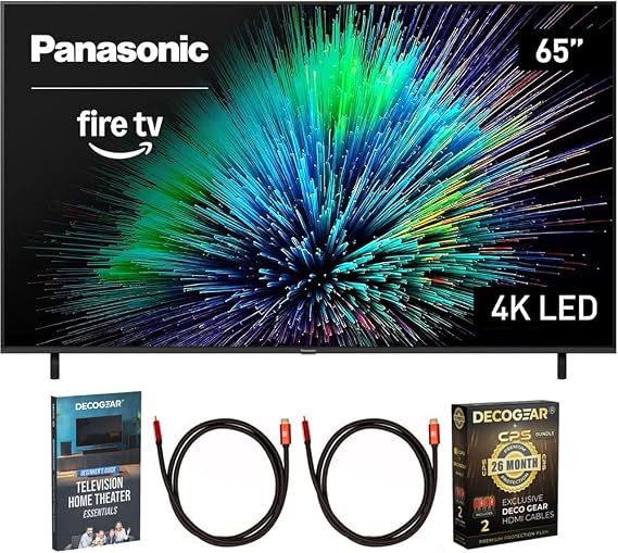Panasonic TV-75W70BP W70 Series 75 inch LED 4K Ultra HD Smart Fire TV Bundle with 2X 6FT Universal 4K HDMI Cable, Theater Essentials and CPS Exclusive 26 Month Protection Pack BEACH-CPS-26M1000ATV