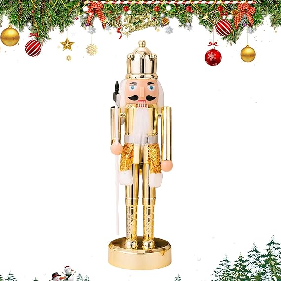 Christmas Nutcracker Figurines | Wooden Christmas Nutcracker Soldier,Holiday Party Supplies for Dormitory School Offices Apartment Desktop Desk Room Birthday Weekday