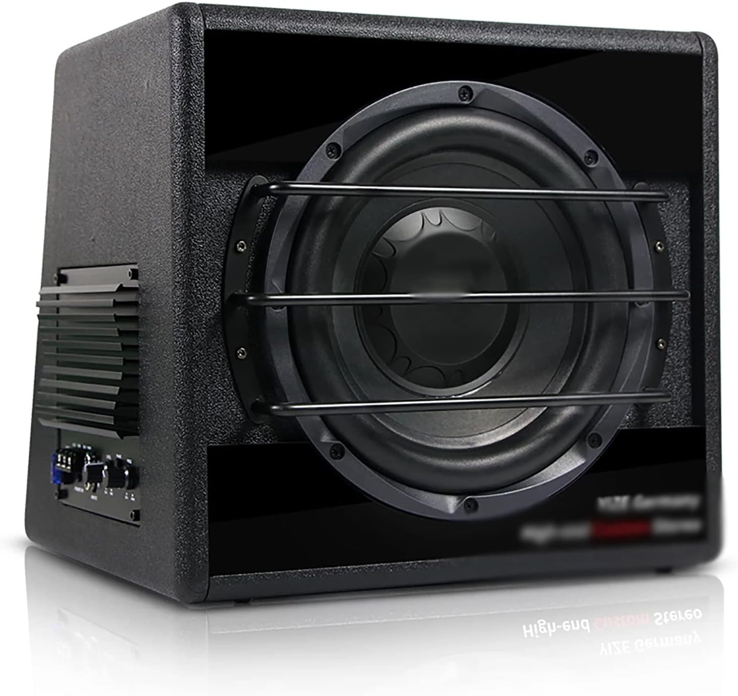 Car Subwoofer 10 Inch Subwoofer Audio Car Subwoofer Car Active Subwoofer High Power With Power Amplifier Color: Black, Size: 34x36x32cm